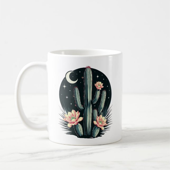 Night-time Cactus Blossom Coffee Mug (Left)