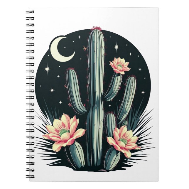 Night-time Cactus Blossom Notebook (Front)