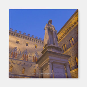 Night time in Piazza Salimbeni, Siena, Italy. 2 Magnet