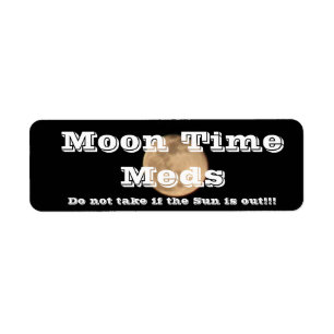 Night Time Med label Return Address Label
