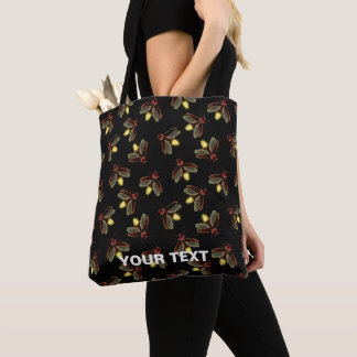 Night time with Glowing Fireflies Tote Bag