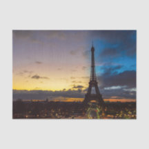 Night to Day over Eiffel tower from Trocadero