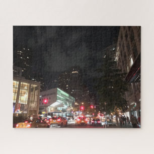 Night Traffic at Lincoln Centre New York City NYC Jigsaw Puzzle