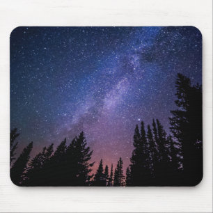 Night Trees and Stars Artwork   Mouse Pad