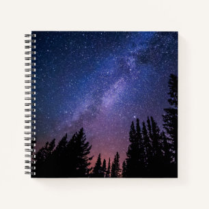 Night Trees and Stars Artwork   Notebook