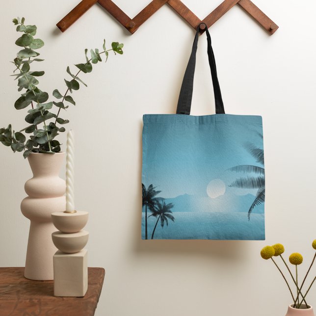 Night Tropical Scenic Tote Bag (Creator Uploaded)