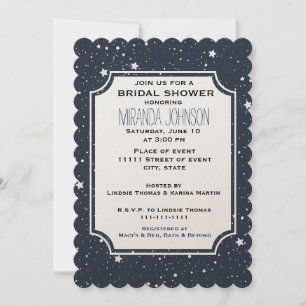 Night Under the Stars Bridal Shower Invitation