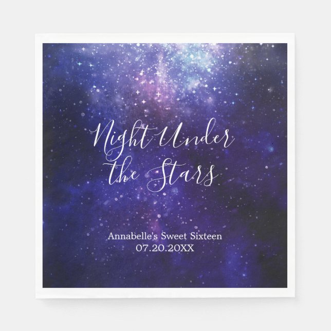 Night Under the Stars Galaxy Napkin (Front)