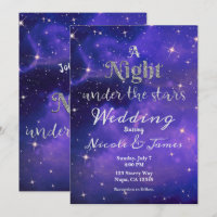 Night Under the Stars Purple Starry Sky Wedding 