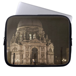 Night view across water of San Giorgio Maggiore Laptop Sleeve
