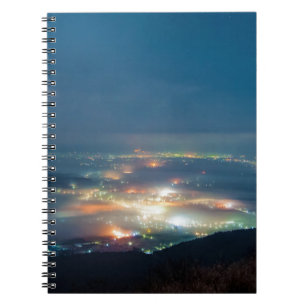 Night View Aso Night Sea Of Clouds Japan Kumamoto Notebook
