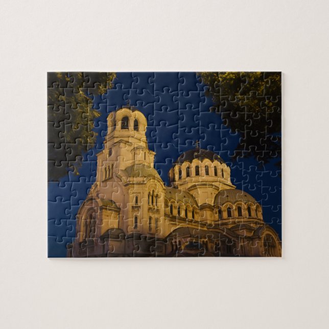 Night view of Alexander Nevski Cathedral Jigsaw Puzzle (Horizontal)