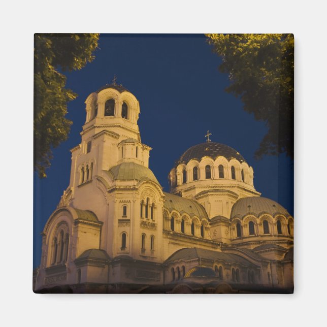 Night view of Alexander Nevski Cathedral Magnet (Front)
