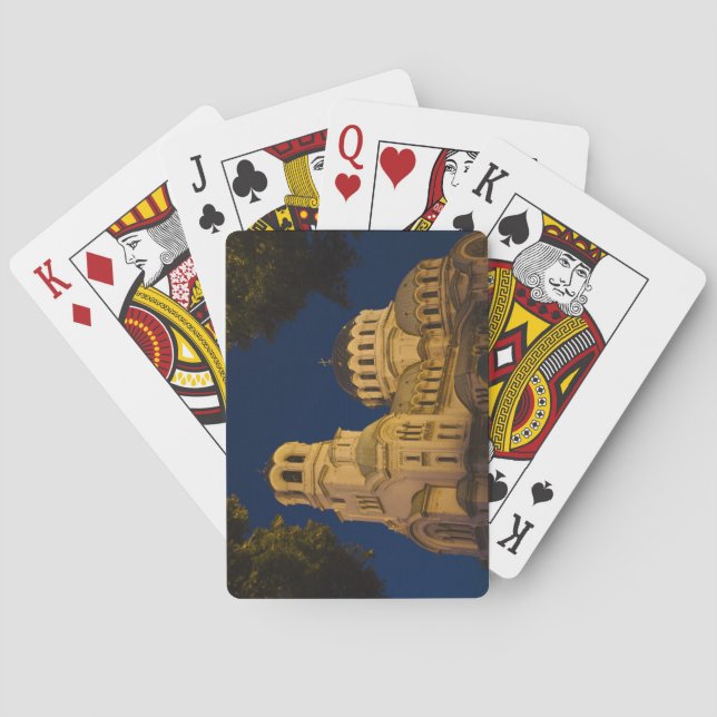 Night view of Alexander Nevski Cathedral Playing Cards (Back)