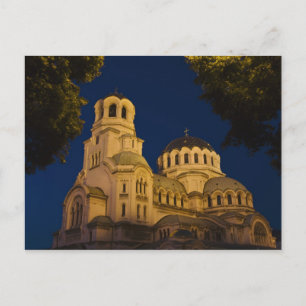 Night view of Alexander Nevski Cathedral Postcard