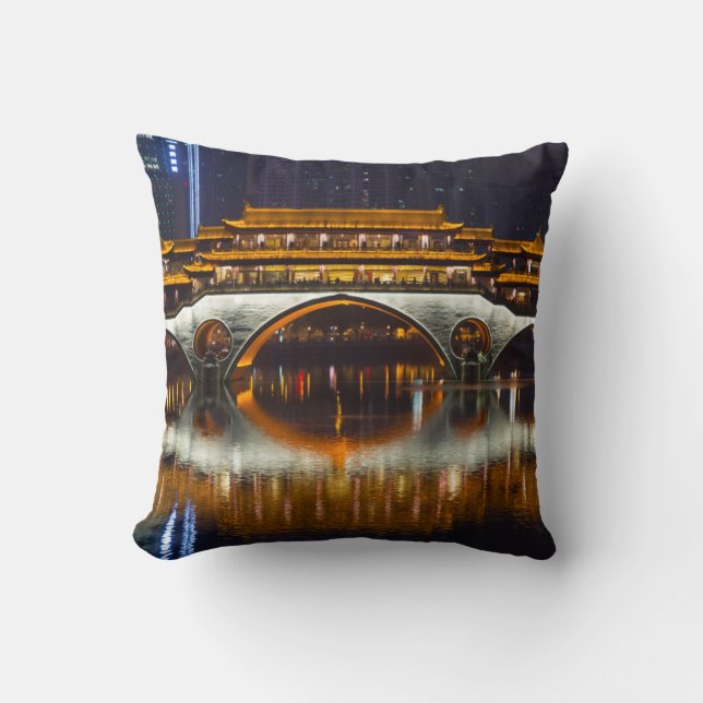 Night View of Anshun Bridge Cushion (Front)