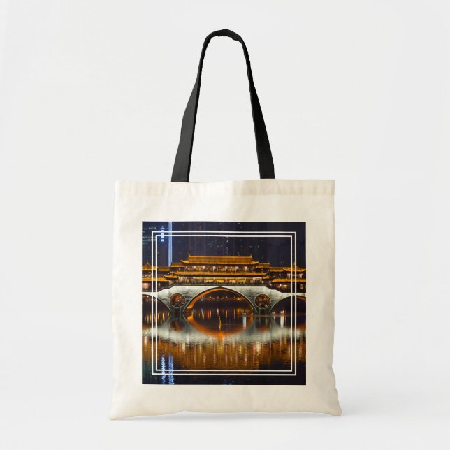 Night View of Anshun Bridge Tote Bag (Front)