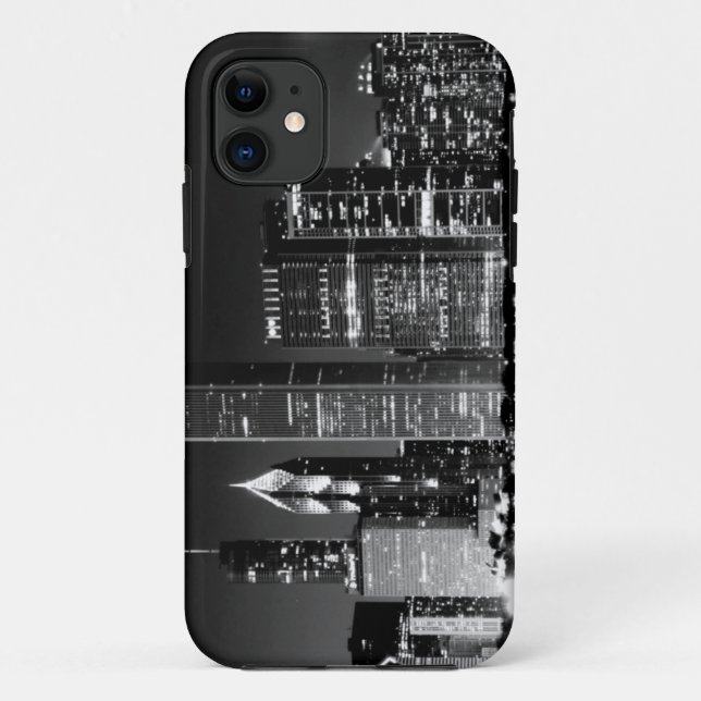 Night view of Chicago's famous cityscape Case-Mate iPhone Case (Back)