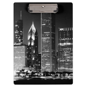 Night view of Chicago's famous cityscape Clipboard