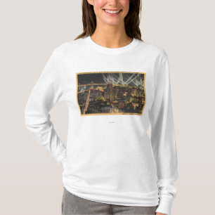 Night View of City, Bay Bridge, Searchlights T-Shirt