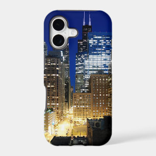 Night view of cityscape of Chicago