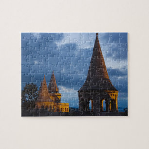 Night view of Fisherman's Bastion, Castle Hil Jigsaw Puzzle