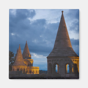 Night view of Fisherman's Bastion, Castle Hil Magnet
