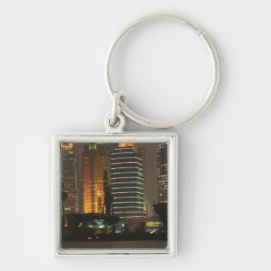 Night view of highrises in Pudong New Area by Key Ring