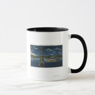 Night View of Mid-Hudson Traffic Bridge Mug