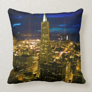 Night view of San Francisco. Cushion