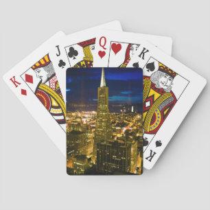 Night view of San Francisco. Playing Cards