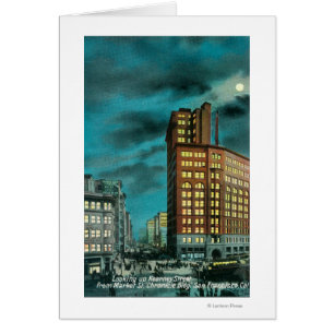 Night View up Kearney St at Chronicle Bldg