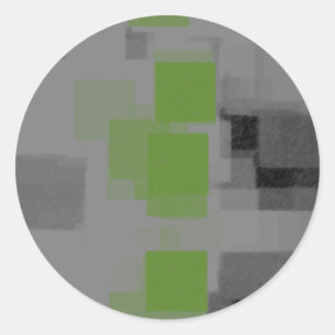 "Night Vision" Geometric Abstract Classic Round Sticker