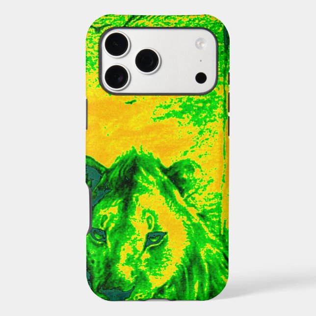 Night Vision Lion Art Fluorescent Print (Back)