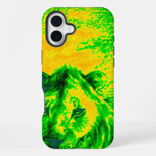 Night Vision Lion Art Fluorescent Print iPhone Case
