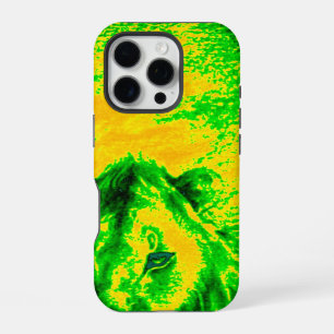 Night Vision Lion Art Fluorescent Print iPhone Case