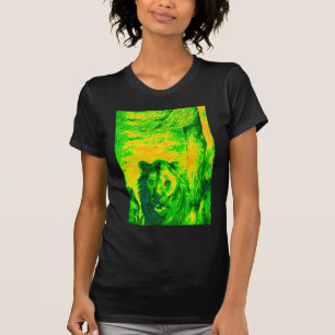 Night Vision Lion Art Fluorescent Print T-Shirt
