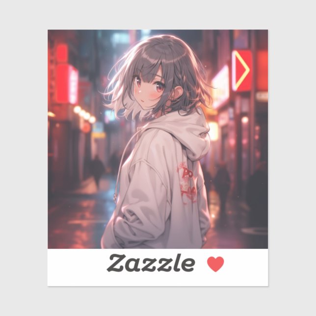 Night walk | 東京娘 GenerartiveAI シール (Sheet)