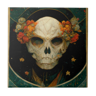 Night Warlock Fantasy Ceramic Tile
