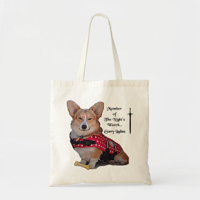Night Watch Corgi Tote Bag (Front)