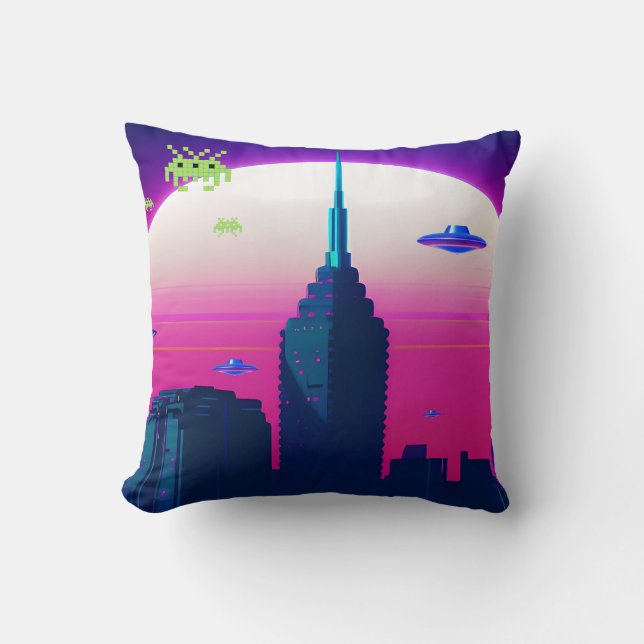 Night Waves and Vapour Daze Cushion (Front)