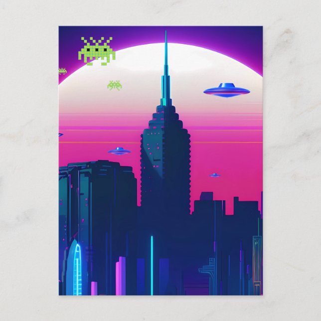 Night Waves and Vapour Daze Postcard (Front)