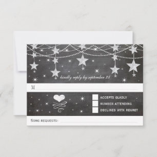 Night Wedding Under the Stars RSVP Card