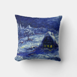 Night. Winter. Russia Cushion
