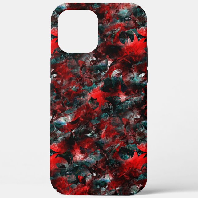 Night with showy spoiled red leaves fallen on ash  Case-Mate iPhone case (Back)