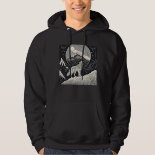 Night Wolf Howl – Moonlight & Forest Aesthetic Hoodie