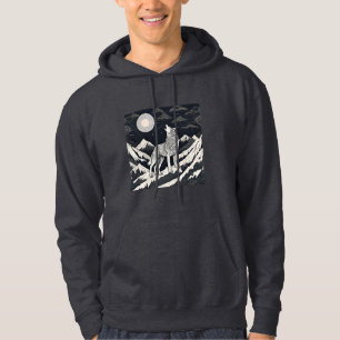 Night Wolf Howl – Moonlight & Forest Aesthetic Hoodie