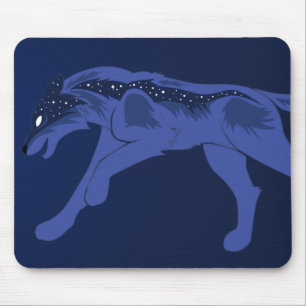 Night Wolf Mouse Pad