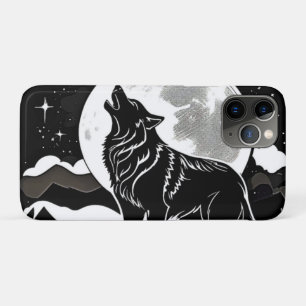 Night Wolf Silhouette Design iPhone 11 Pro Case