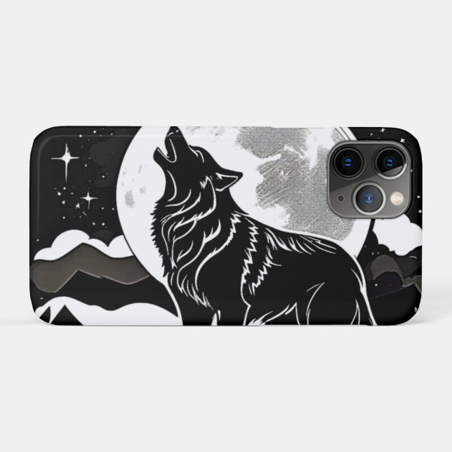 Night Wolf Silhouette Design Case-Mate iPhone Case (Back (Horizontal))